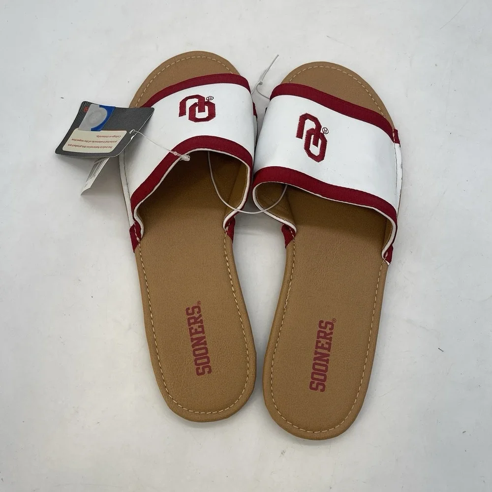 University of Oklahoma Sooners Slides Womens 12 Mens 11 Sandals Sports